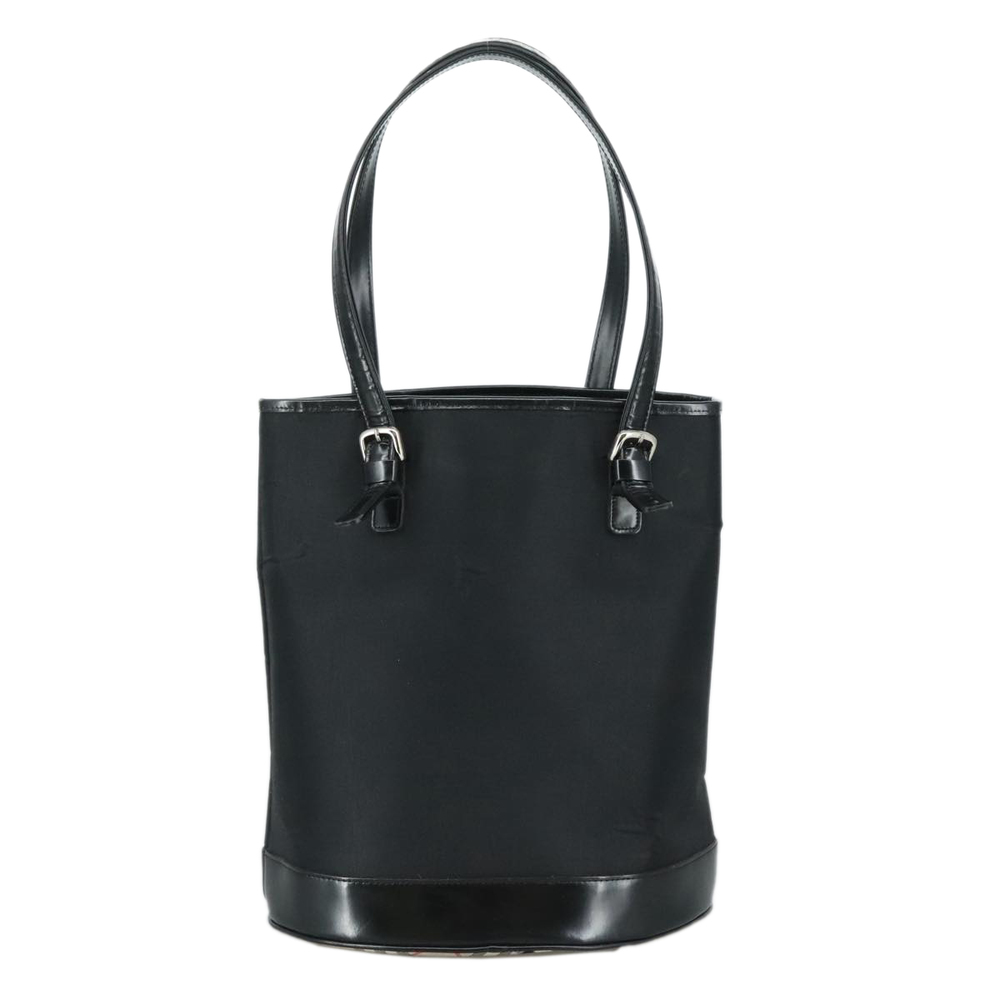 Burberrys Blue Label Tote Bag Nylon Black Auth bs21183 - Picture 2 of 16